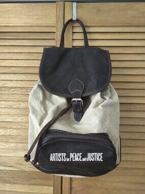 ROOTS Canvas & Leather Backpack / Rucksack